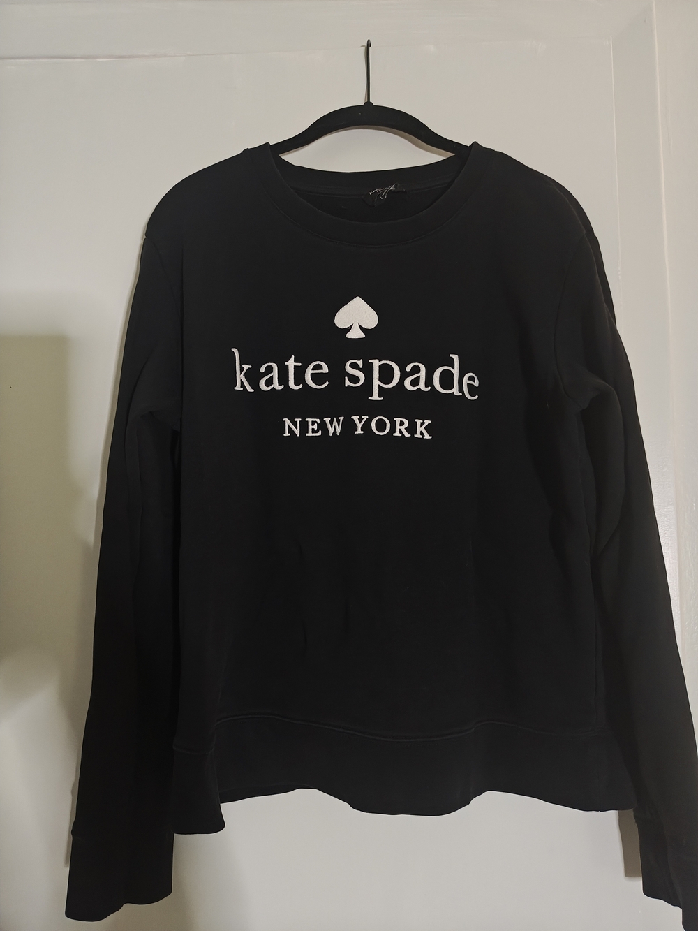 kate spade Black Crewneck Sweatshirt with White Logo